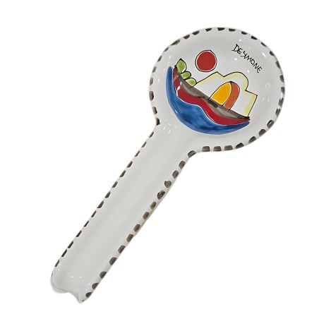 Round spoon test Dammusi De Simone Sicilian handmade pottery Round spoon test Dammusi De Simone Sicilian handmade pottery